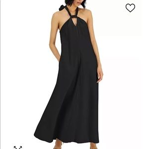 NWT INC BLACK HALTER MAXI DRESS